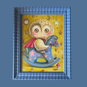 Obraz akrylowy "Sowa Mały Książę" 18x24 cm w ramie | Mari Kolorowa 2025